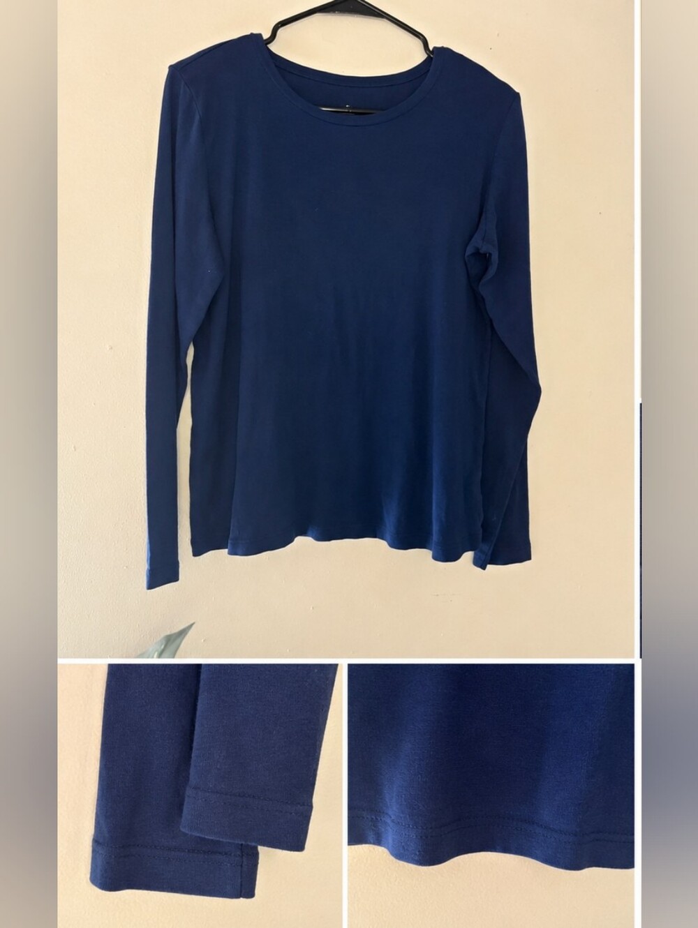 Women's Long-Sleeve Crewneck Sweater - Navy